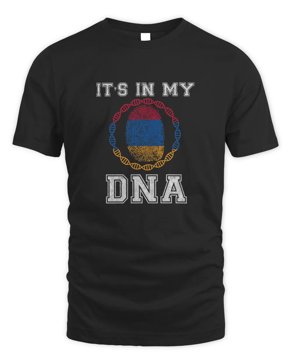 Armenia Its In My Dna Gift For Armenian From Armenia  DNA Strand and Thumbprint With Armenia Flag977 T-Shirt