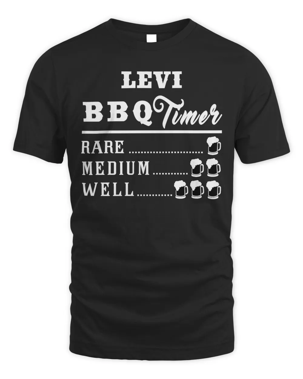 Levi BBQ Timer Beer Drinking Funny Grilling Master Long Sleeve T-Shirt