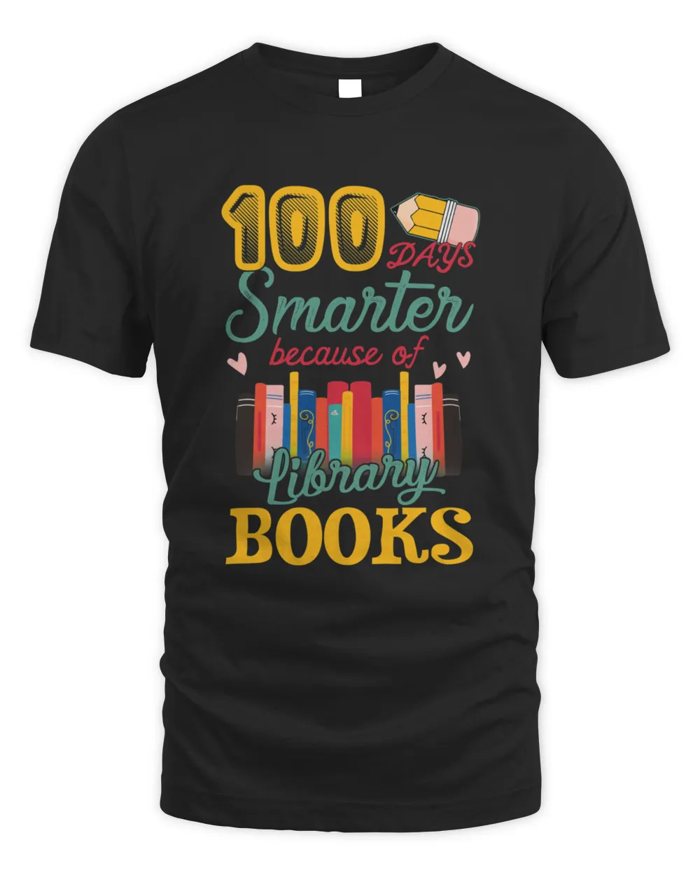 100 Days Smarter Because of Library Books Kids Shirt8902 T-Shirt