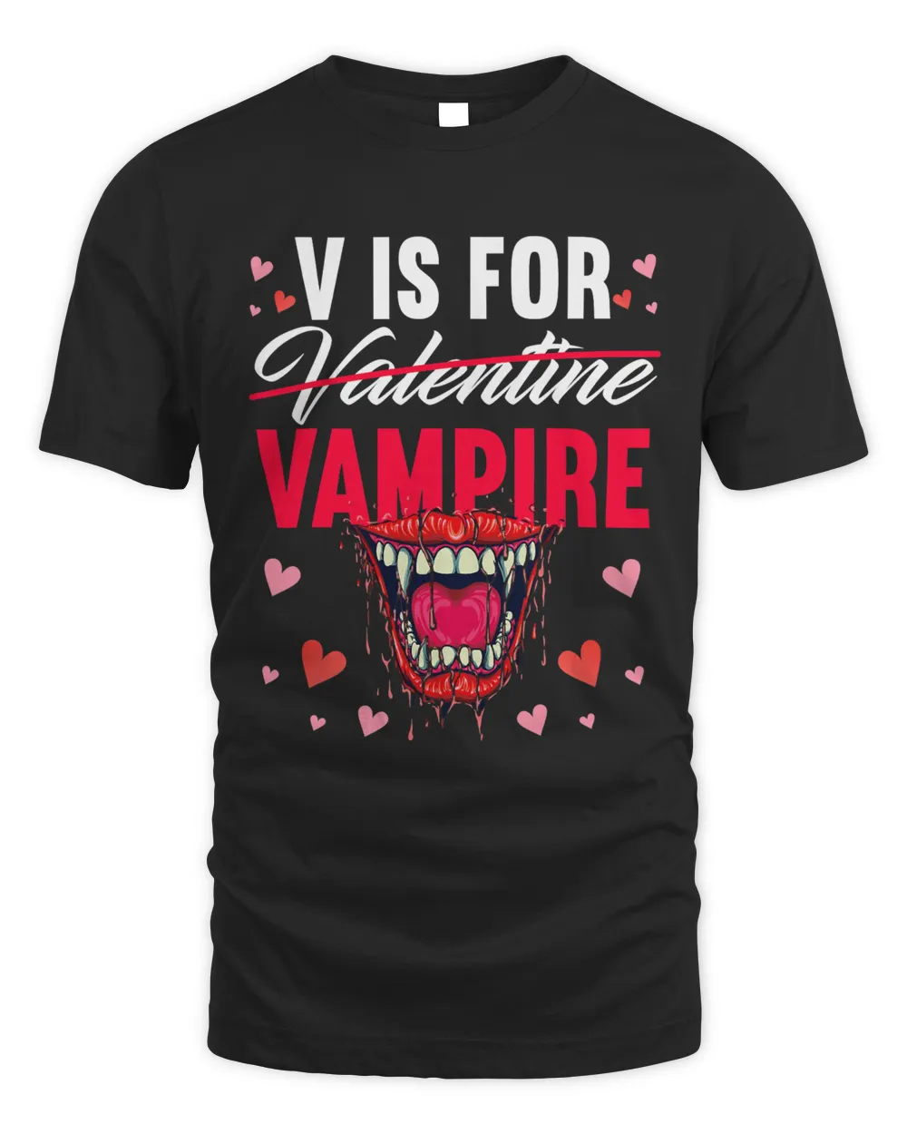 V Is For Vampire Shirt Vampire T Shirt Valentine Vampire T-Shirt