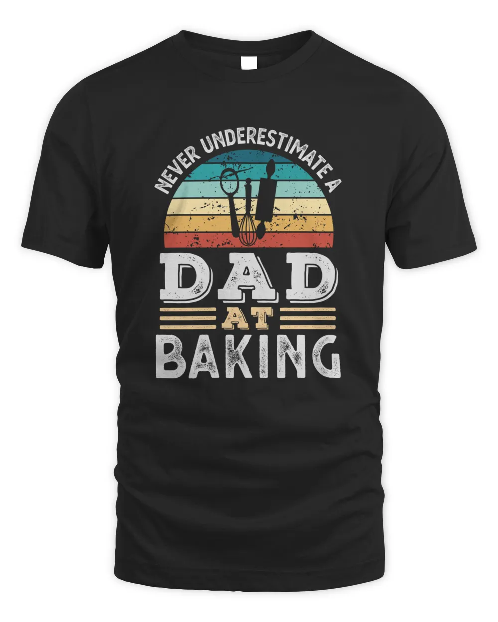 Funny Dad at Baking Fathers Day Gift Men3920 Unisex Standard T-Shirt black s