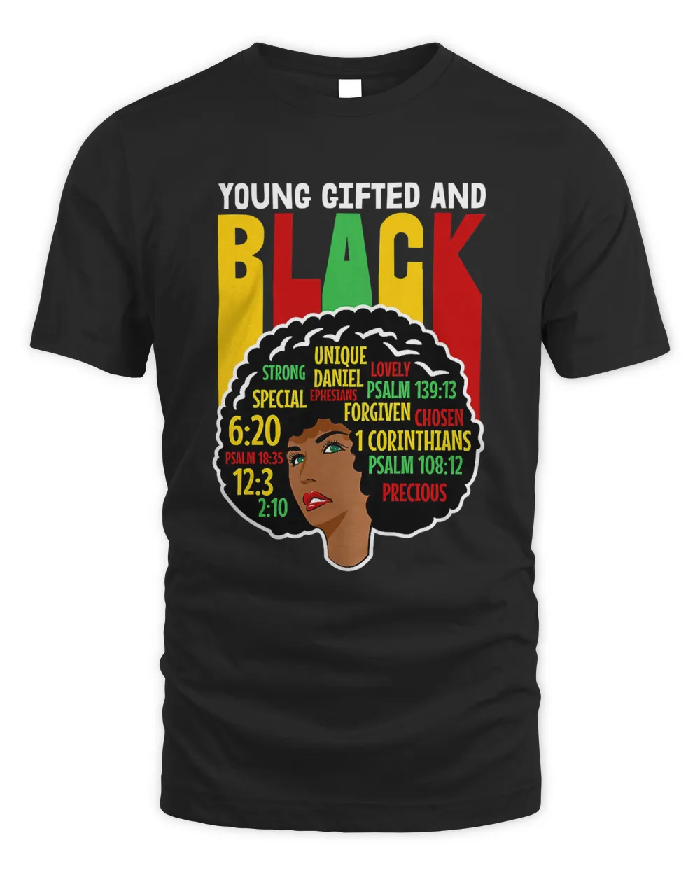 Womens Young ed And Black History Month Retro BLM Melanin Afro T-Shirt