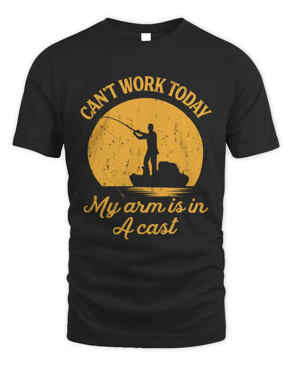 Can't Work Today, My Arm is in a Cast, Men's Fishing T shirt, Funny Fishing Shirt, Fishing Graphic Tee, Fisherman Gifts, Present For fisherman