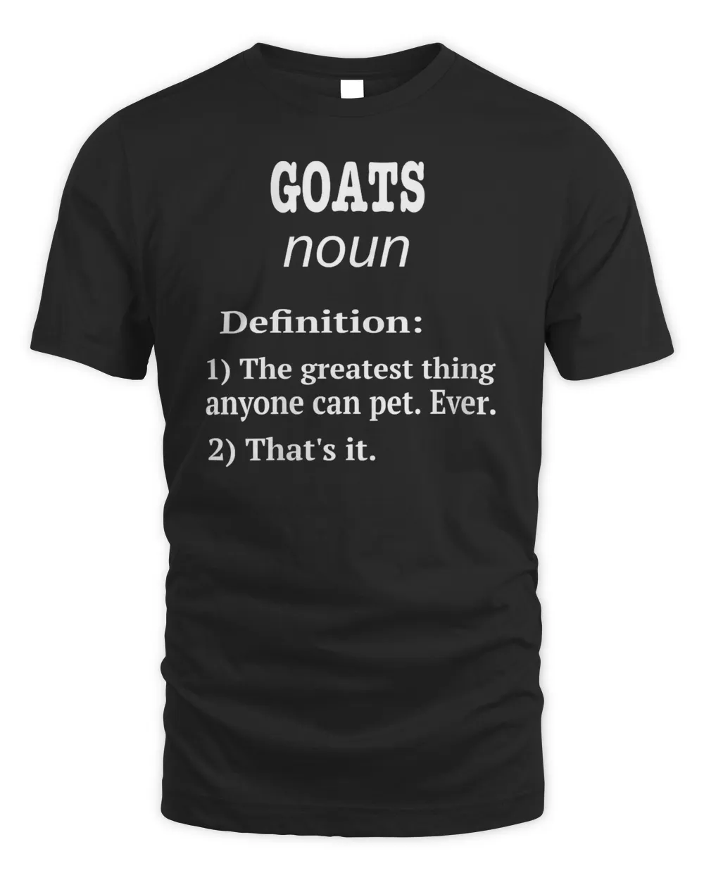 Womens Goat Pets Funny Fake Definition Design For Pet Lovers V-Neck T-Shirt