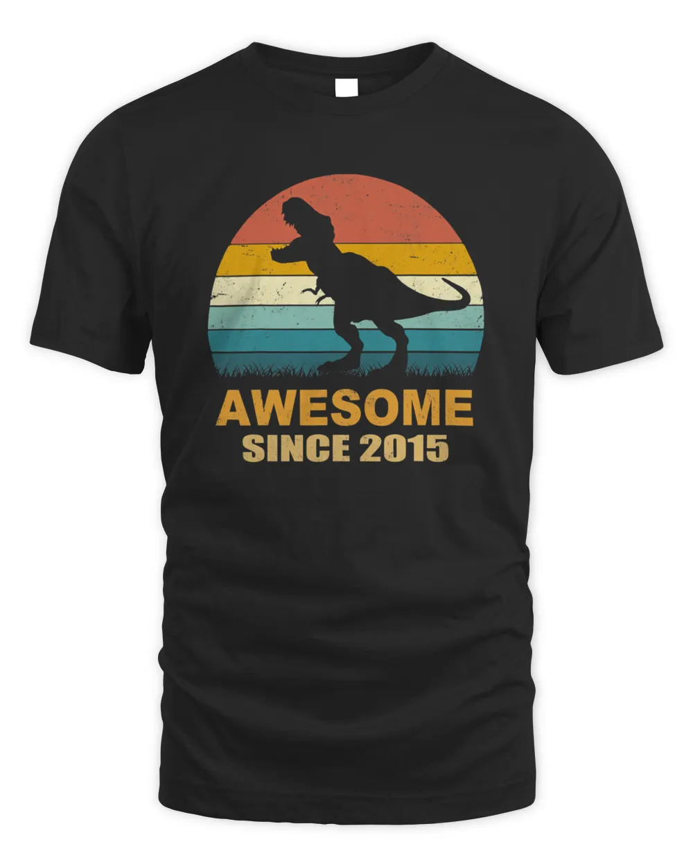 Awesome Since 2015 Birthday Saurus Dinosaur6876 T-Shirt