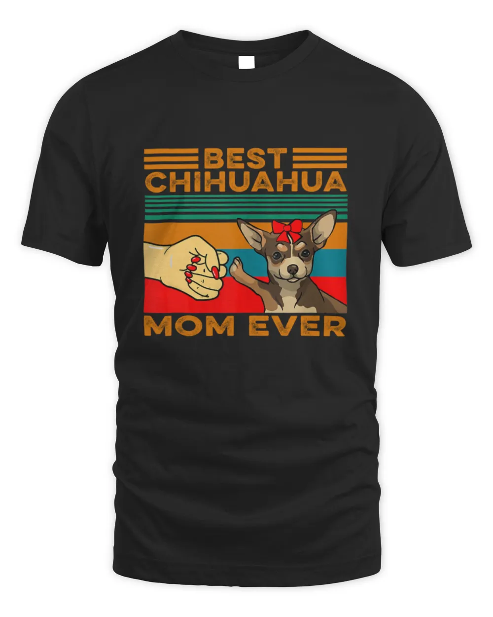Best Chihuahua Mom Ever 1 Unisex Standard T-Shirt black s