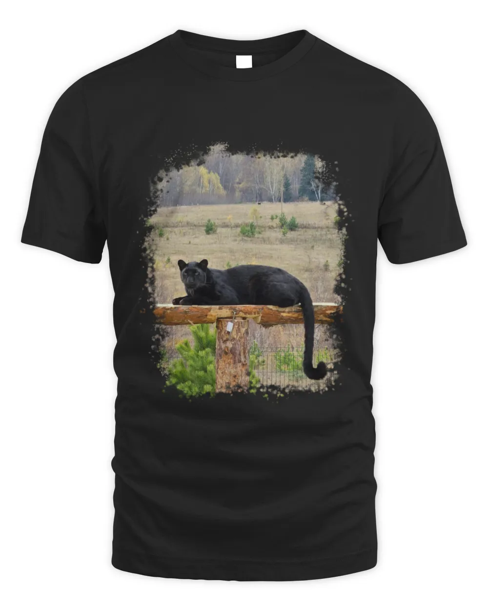 Luna The Pantera in The Forest is resting Unisex Standard T-Shirt black s