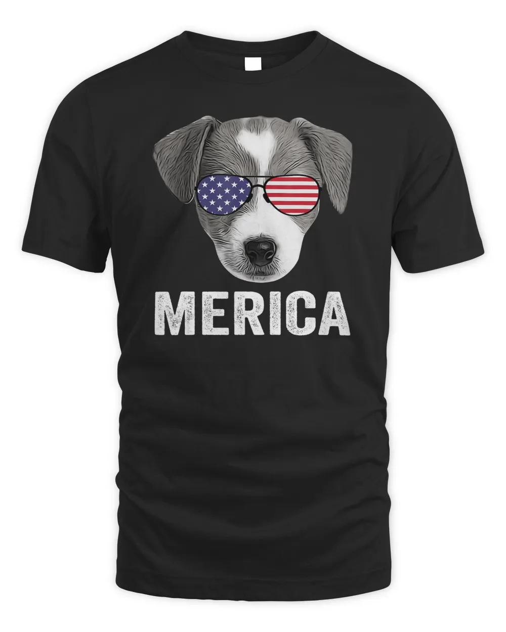 Jack Russell Terrier 4th of July Dog Lover Merica USA Flag T-Shirt