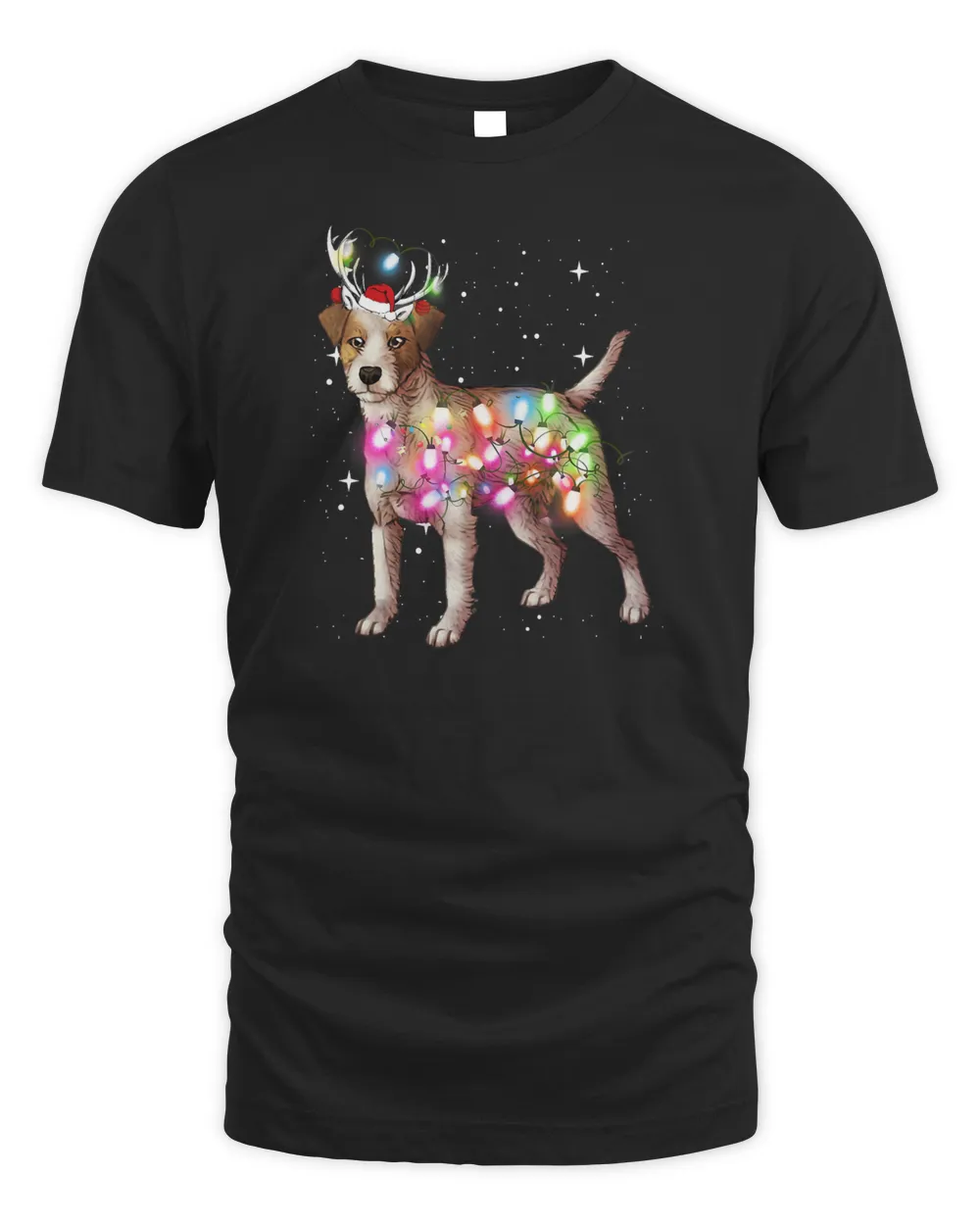 Jack Russell Terrier Christmas Lights Pajama Funny Dog T-Shirt