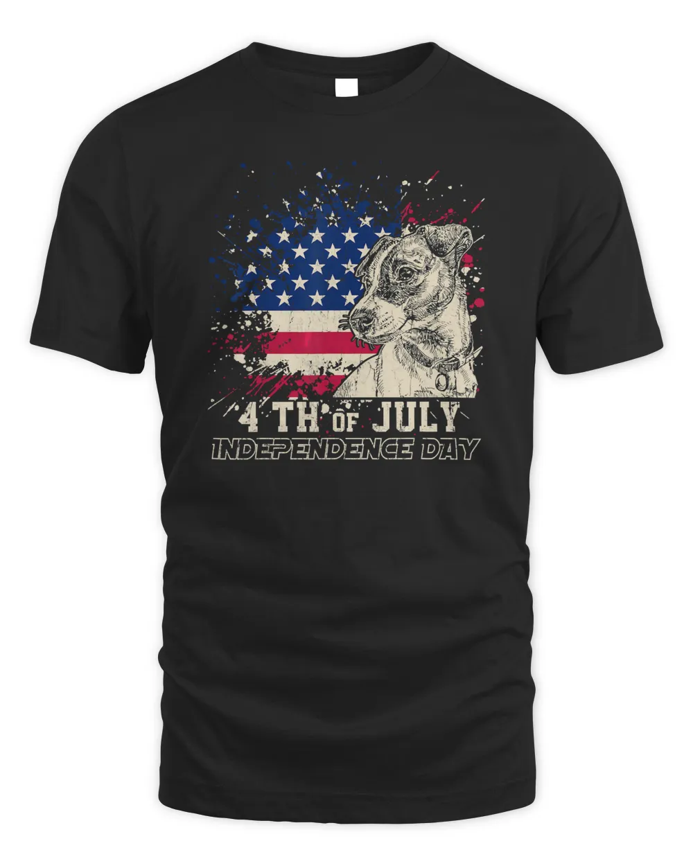 Jack Russell Terrier Dog 4th of July Independence Day T-Shirt