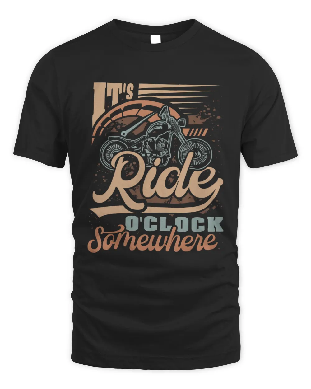 It's Ride O'clock Somewhere Shirt, Motorcycle Shirt, Motorcycle Gifts For Men, Women, Gift For Motorcycle Lover Unisex Standard T-Shirt black s