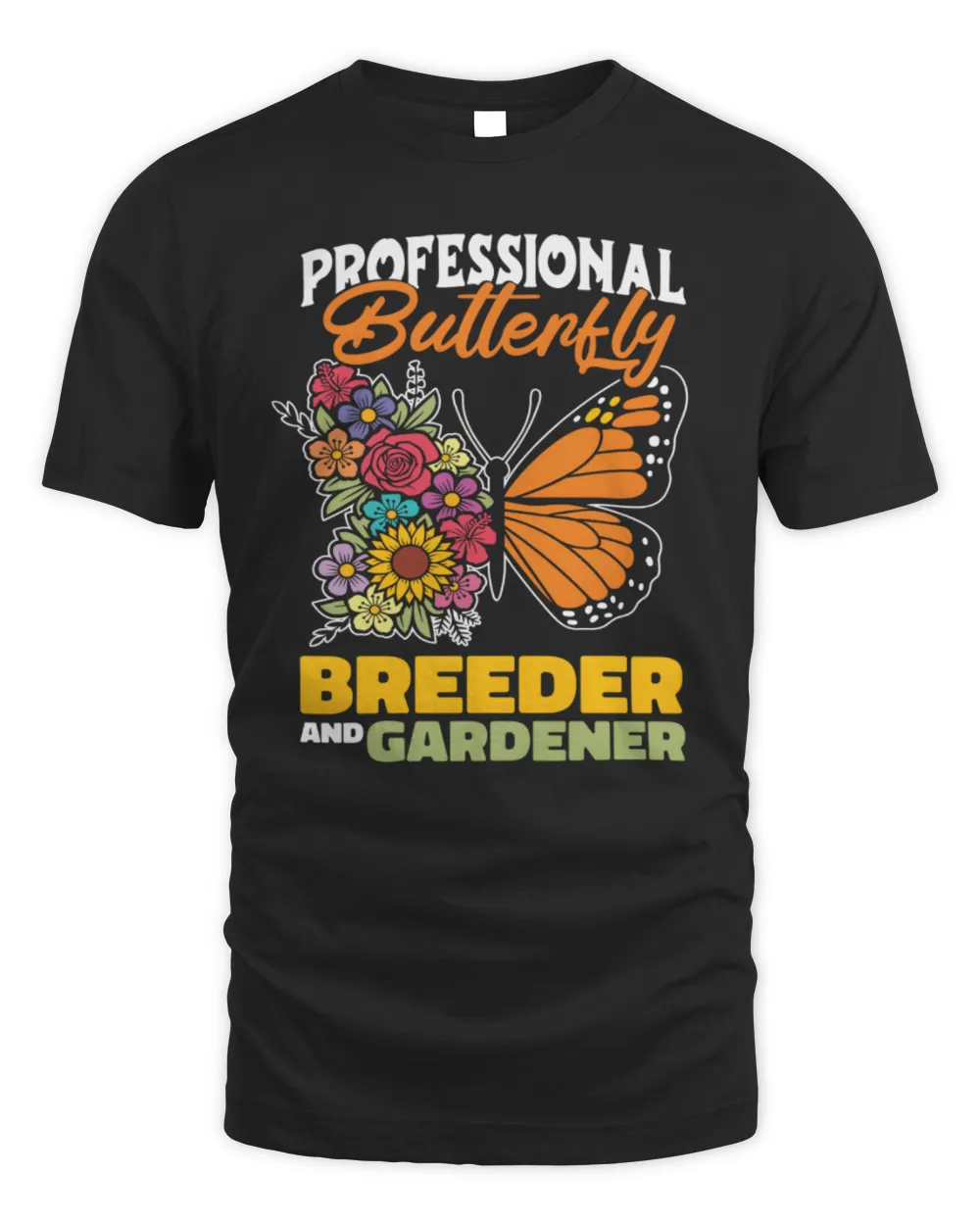 Butterfly breeeder and gardener Unisex Standard T-Shirt black s