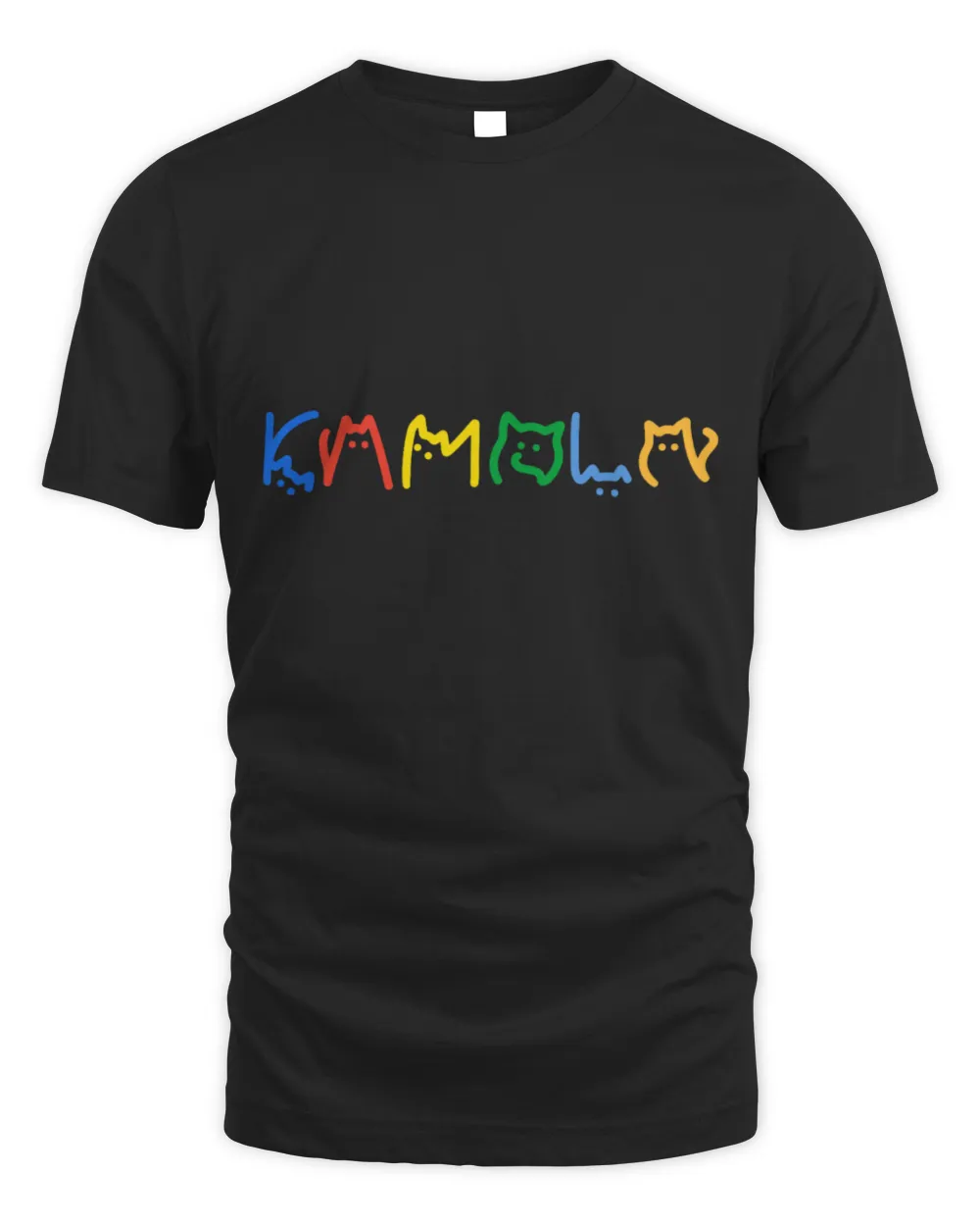 SH183 Kamala Harris Cat Lettering Funny T-Shirt Unisex Standard T-Shirt black s