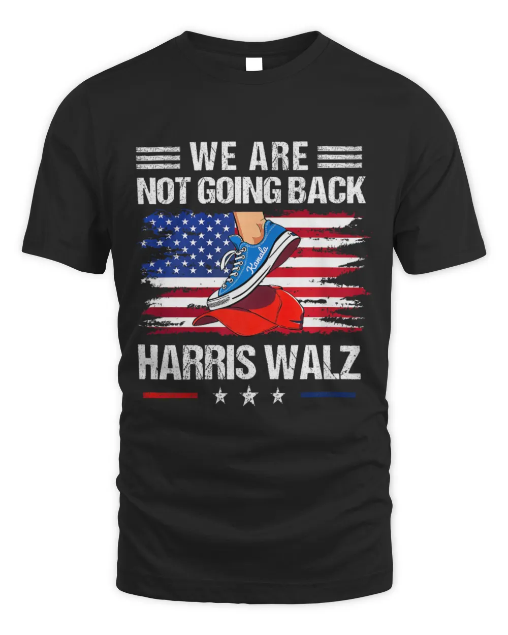 SH230 Stepping On Red Hat We're Not Going Back Harris Waltz Premium T-Shirt Unisex Standard T-Shirt black s