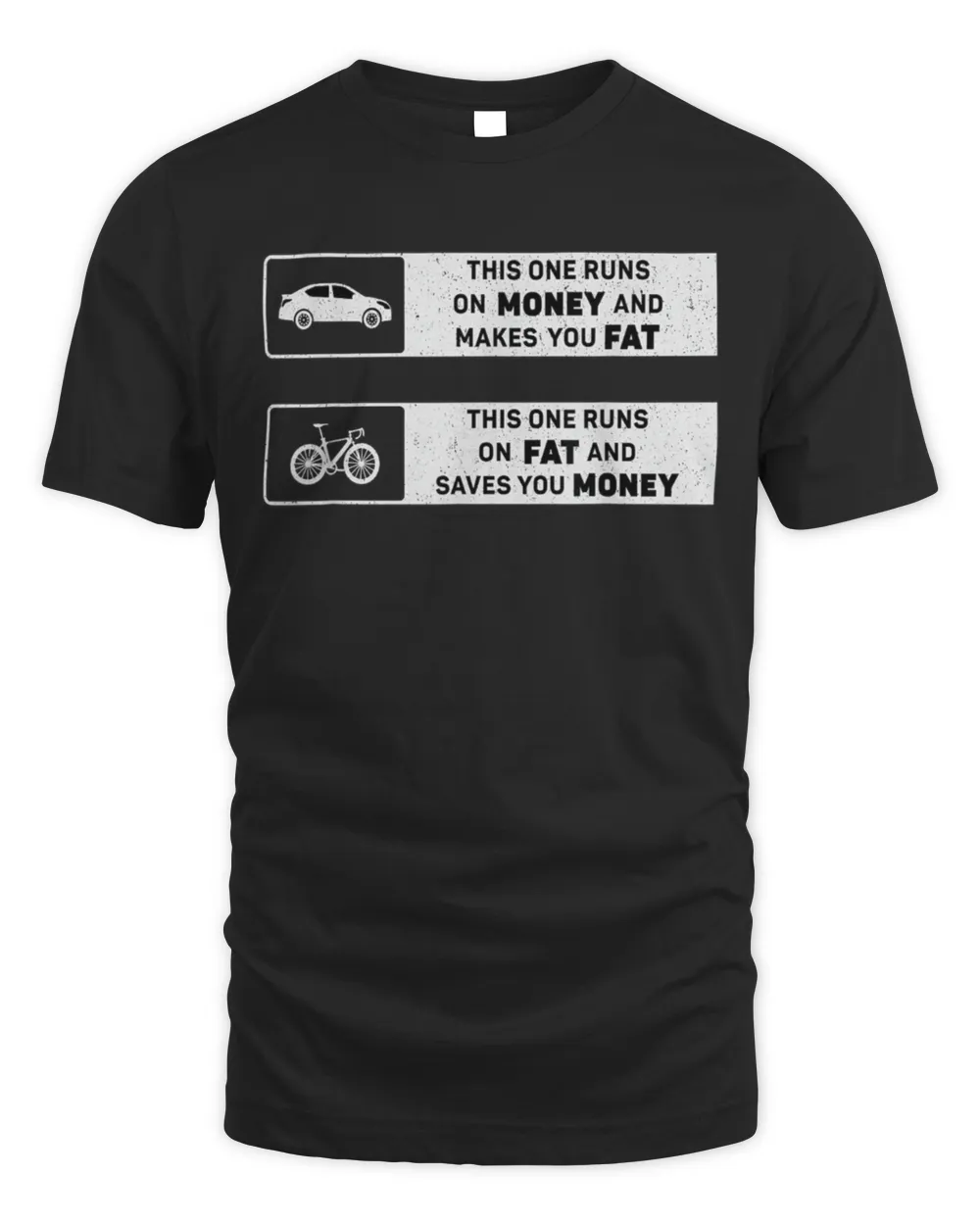 runs on fat and saves you money Unisex Standard T-Shirt black s