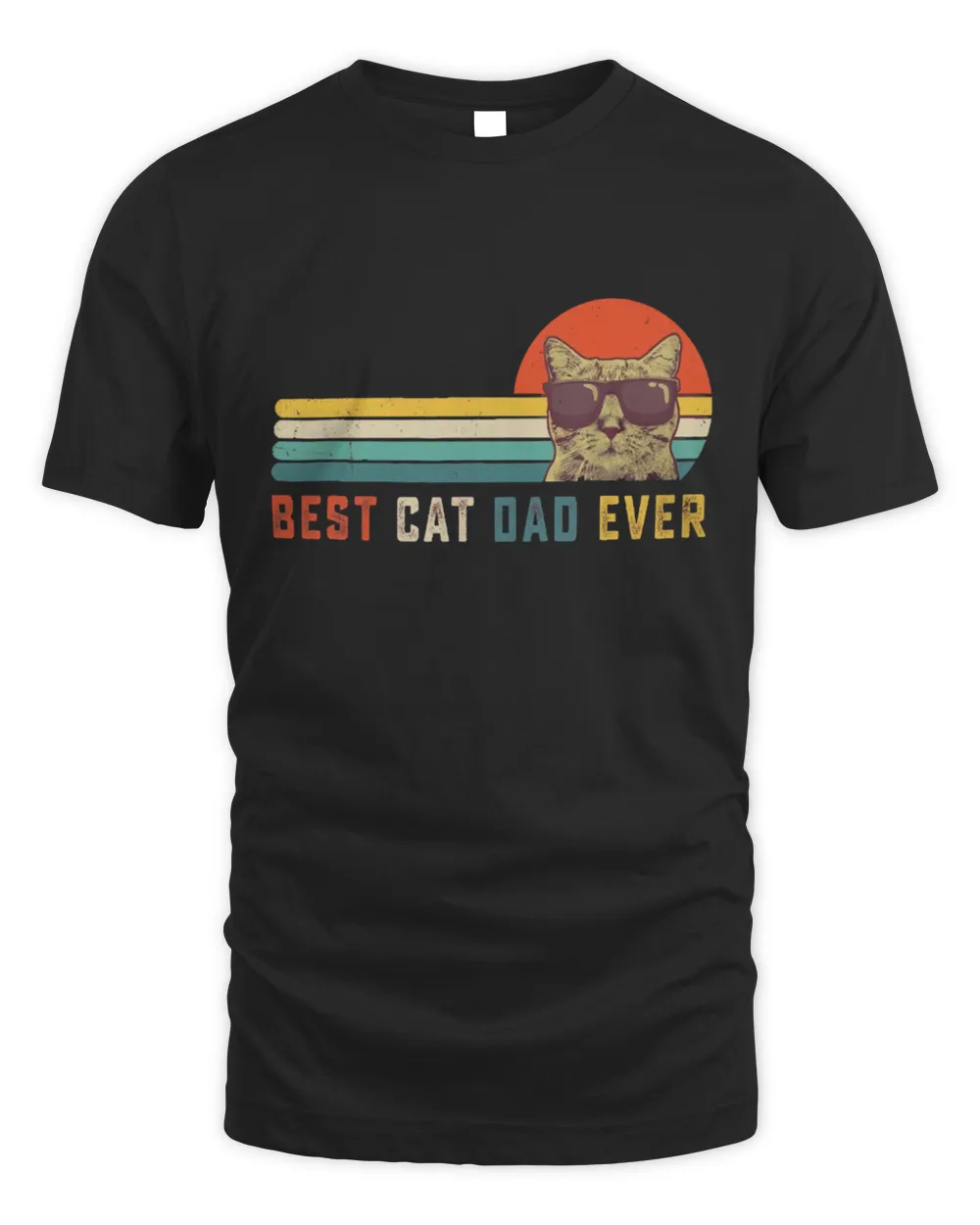 Best Cat Dad Ever Father's Day Gift Cat Daddy Unisex Standard T-Shirt black s
