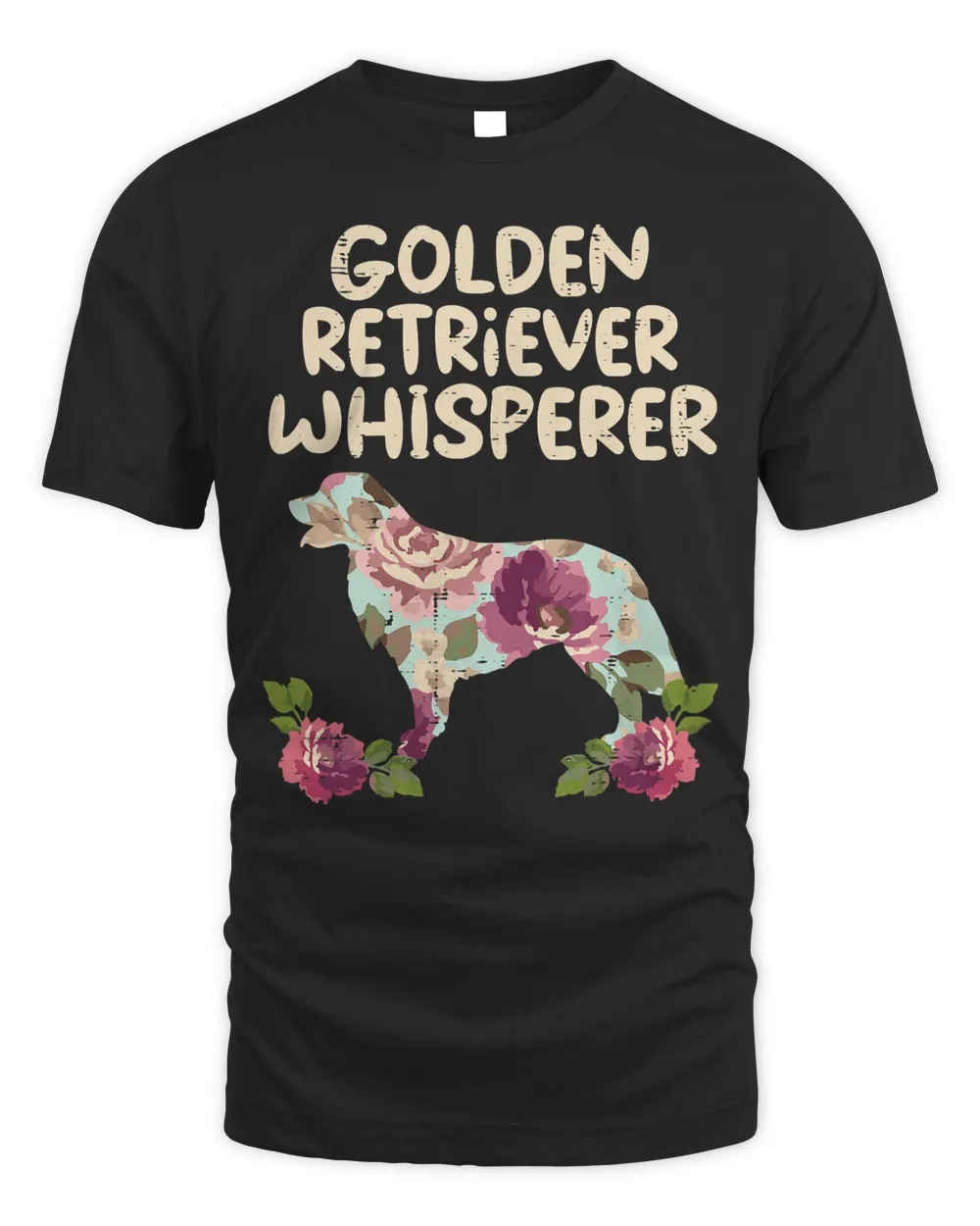 Golden Retriever Goldie Dog Floral Golden Retriever Whisperer Dog Lover Girls Women 232 Retrievers