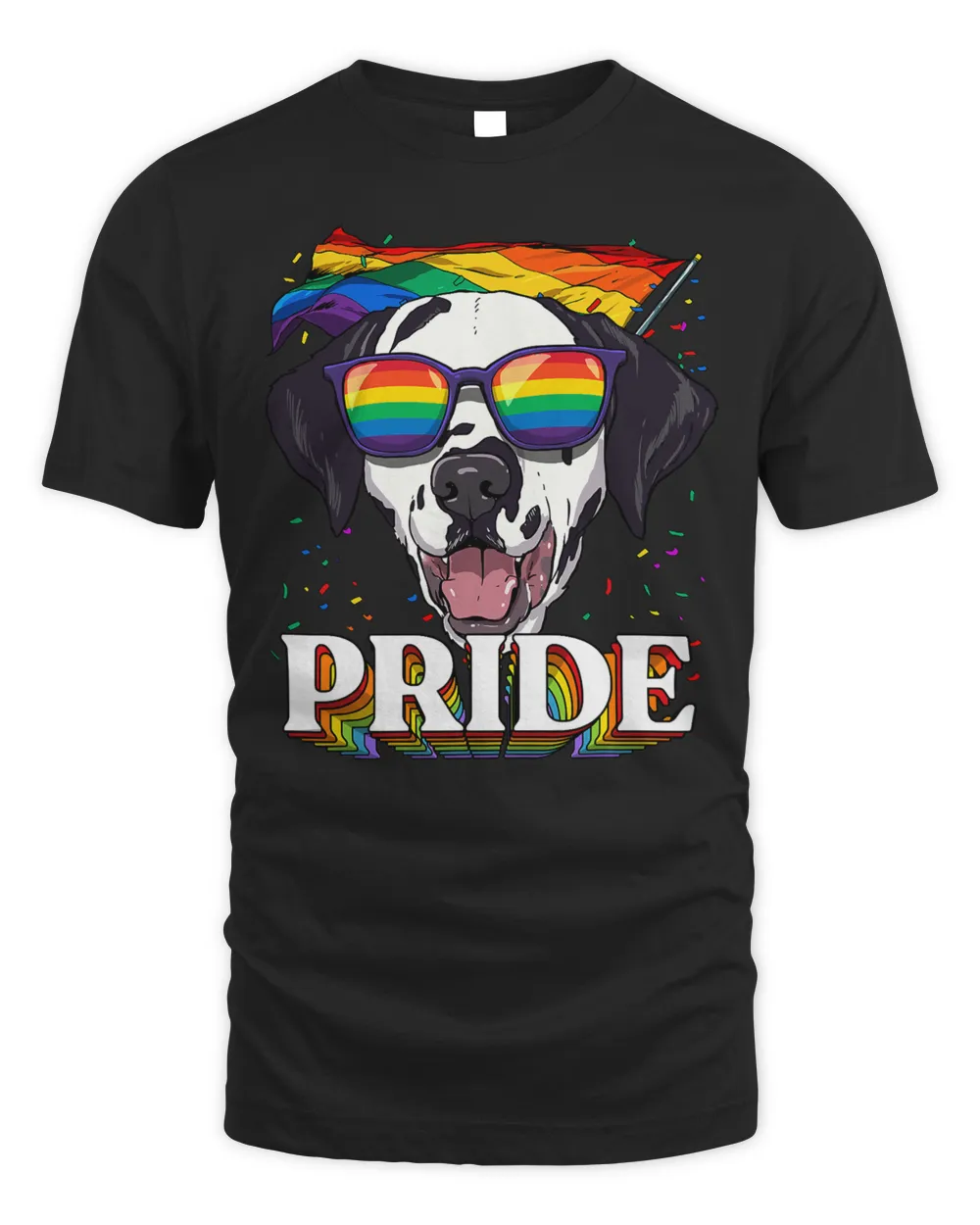 Dalmatian Funny Dog LGBT Dalmatian Gay Pride LGBTQ Rainbow Flag Sunglasses 12 Dalmatian Lover