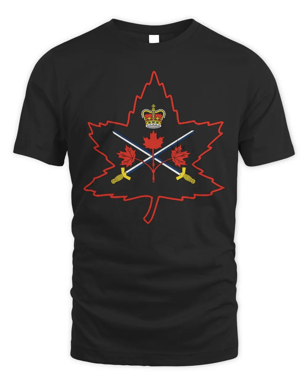 canadian army canada maple leaf badge t shirt