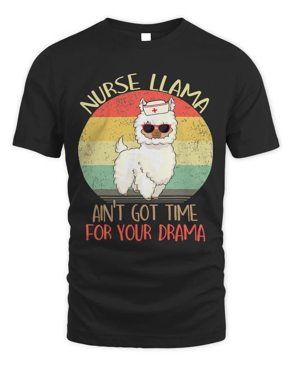 Funny Llama Nurse Hospital Registered Nurse Llama No Drama 311 T