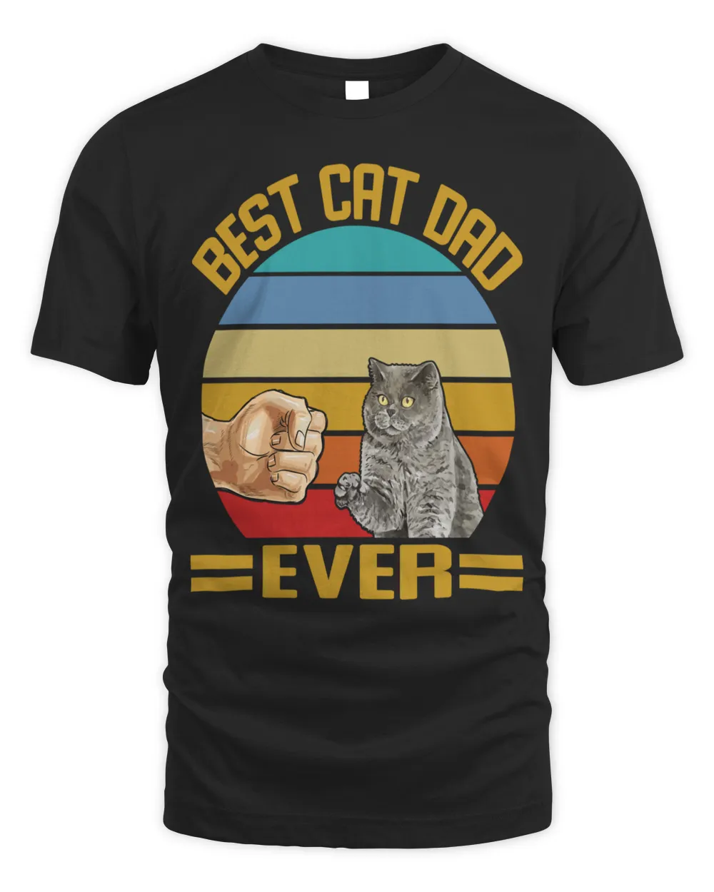 best cat dad ever british shorthair cat Unisex Standard T-Shirt black s