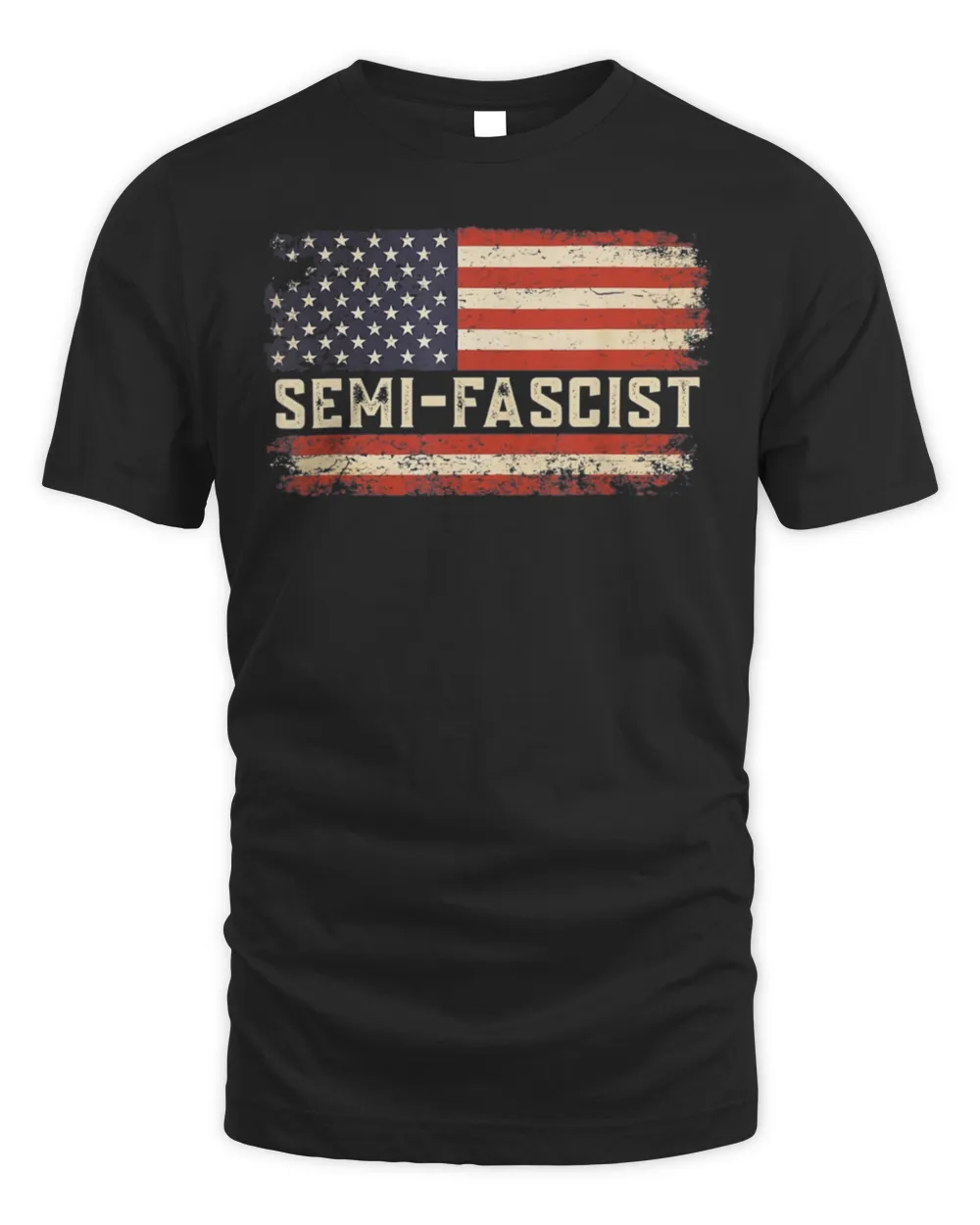 US Flag Semi-Fascist Funny T-Shirt