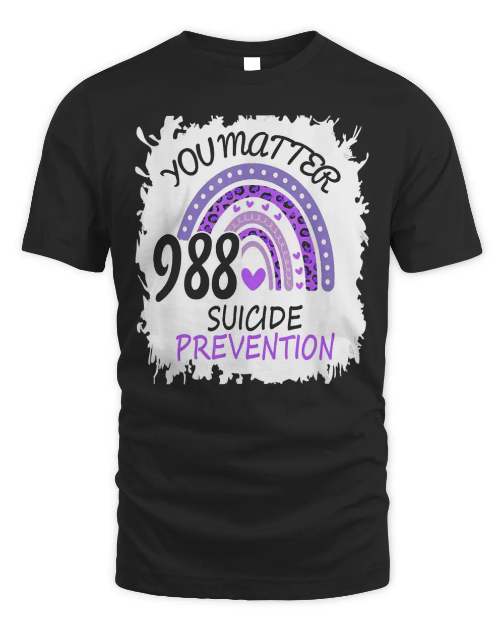 Rainbow you matter 988 suicide prevention colorful ribbon Shirt