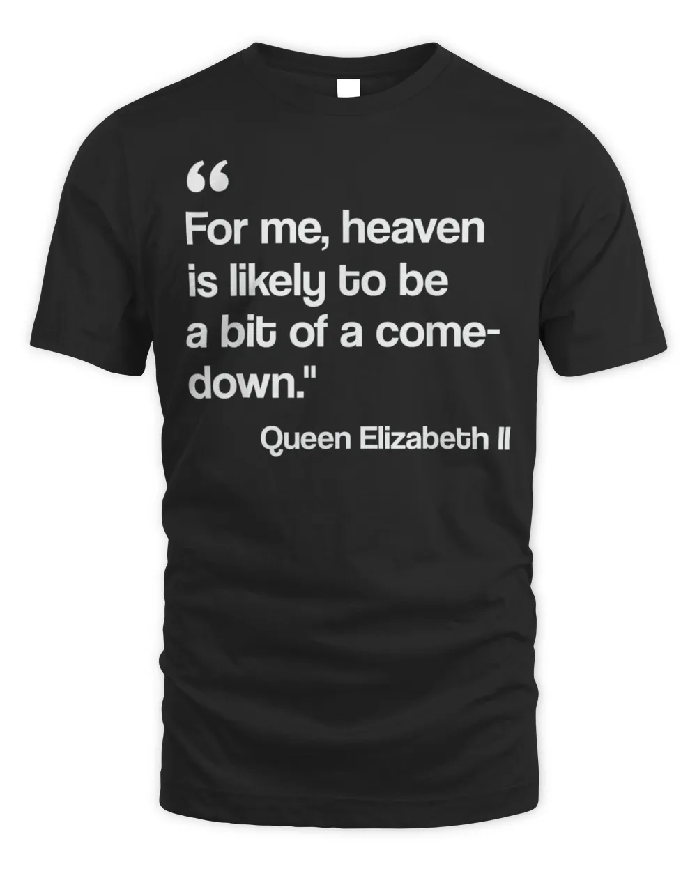 For Me Heaven Is Likely To Be A Bit Of A Comedown Quote T-Shirt