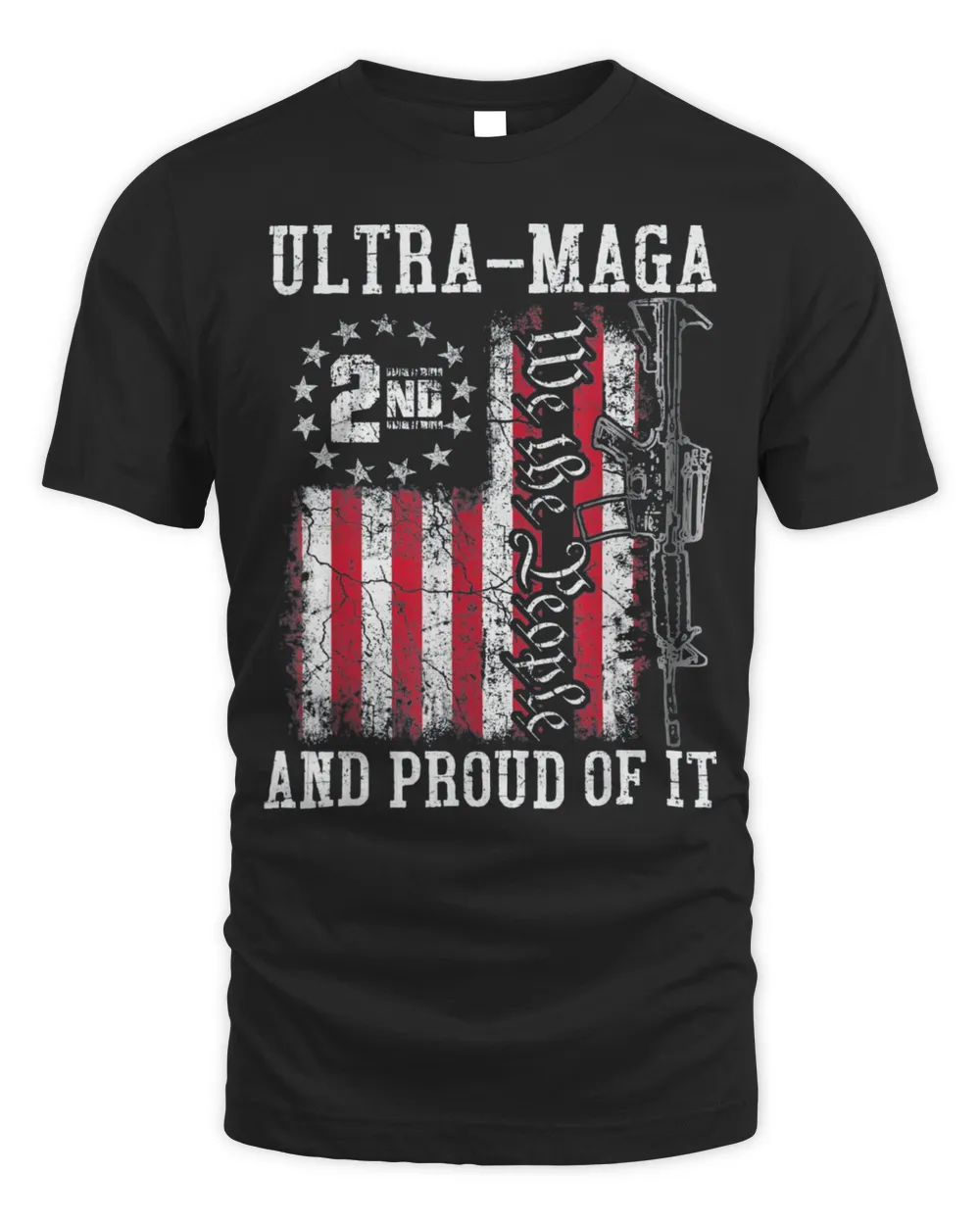 Ultra MAGA We The People Proud Republican Vintage USA Flag Shirt
