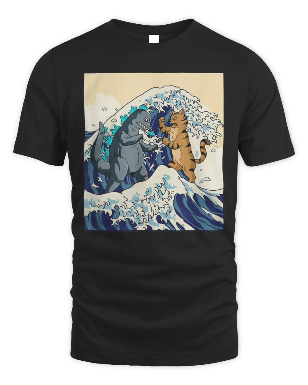 Cat And Monster Japanese Wave Shirt