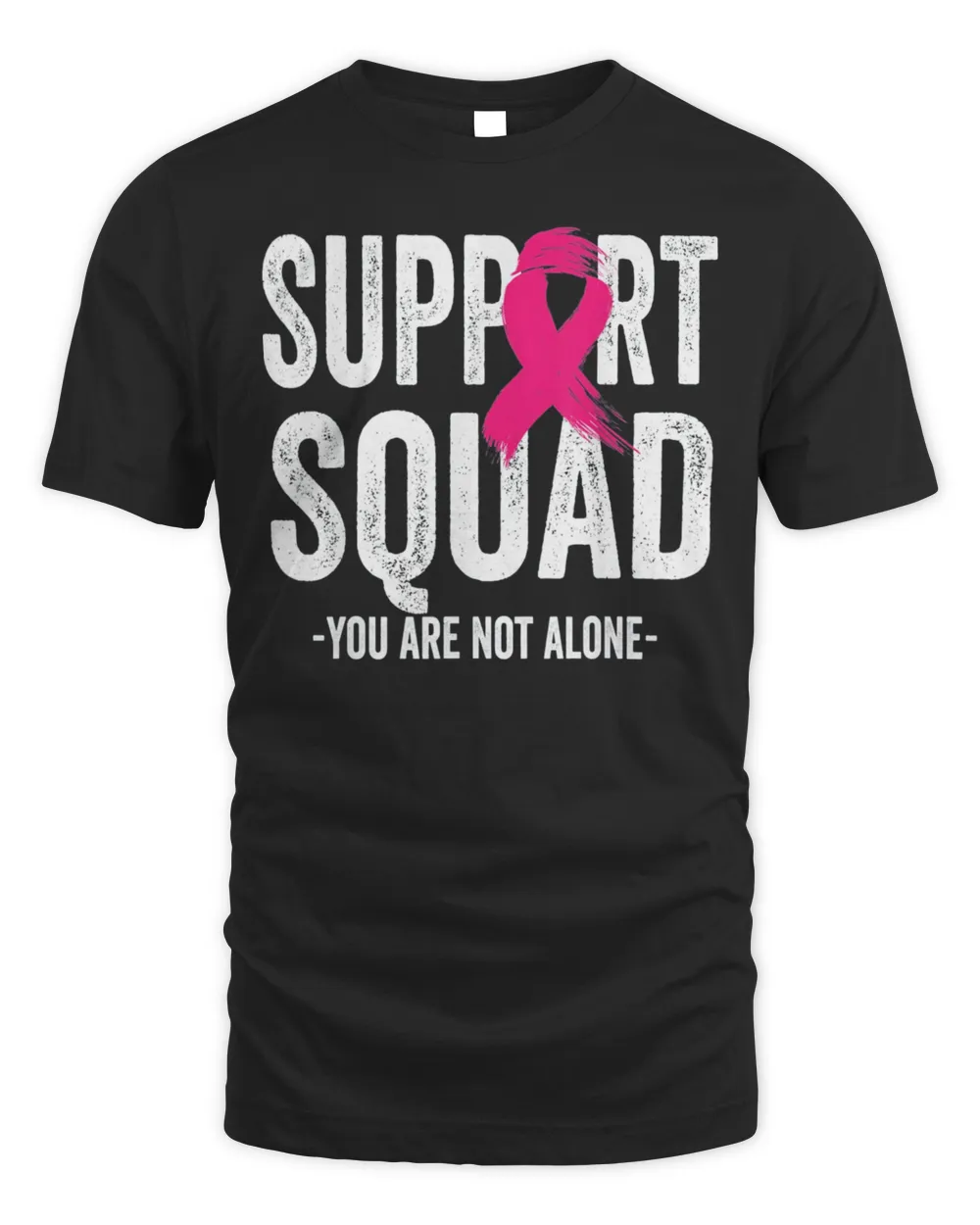 Support Squad Pink Ribbon Warrior Breast Cancer Awareness T-Shirt