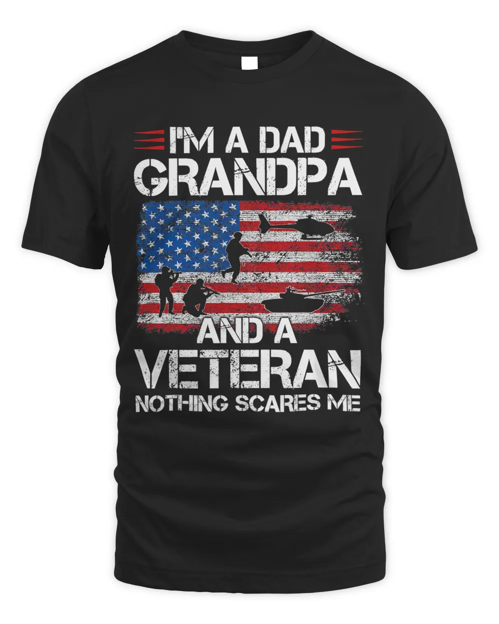 Im A Dad Grandpa And Veteran Fathers Day Funny Retro 121