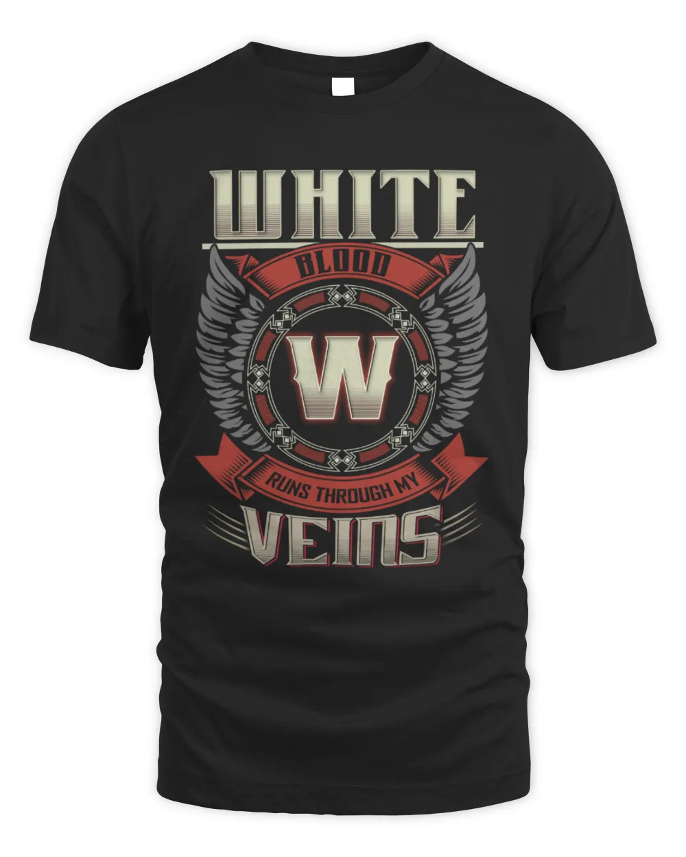 White blood runs through my veins Unisex Standard T-Shirt black s