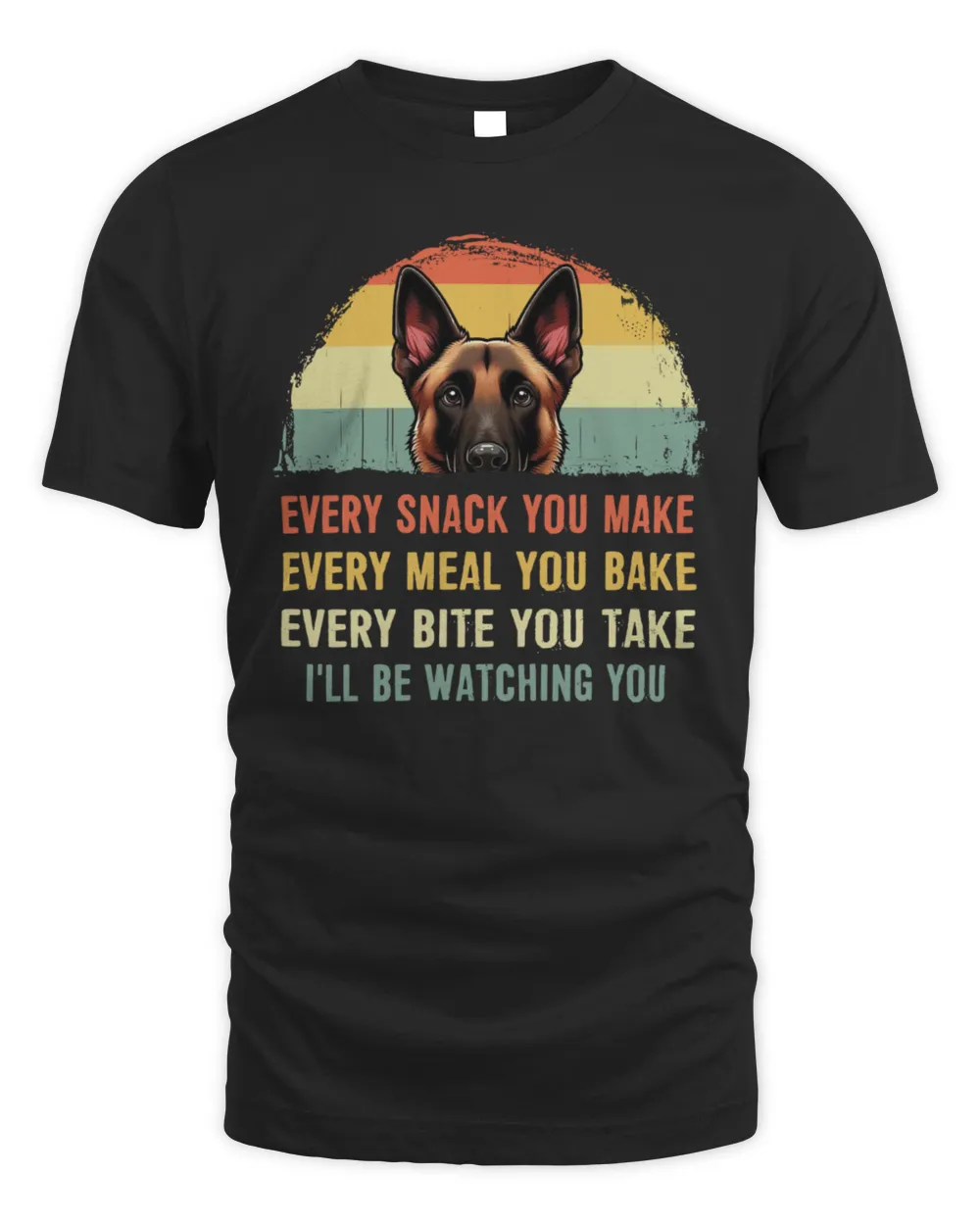 Belgian Malinois Be Watching You Men's Standard T-Shirt black s