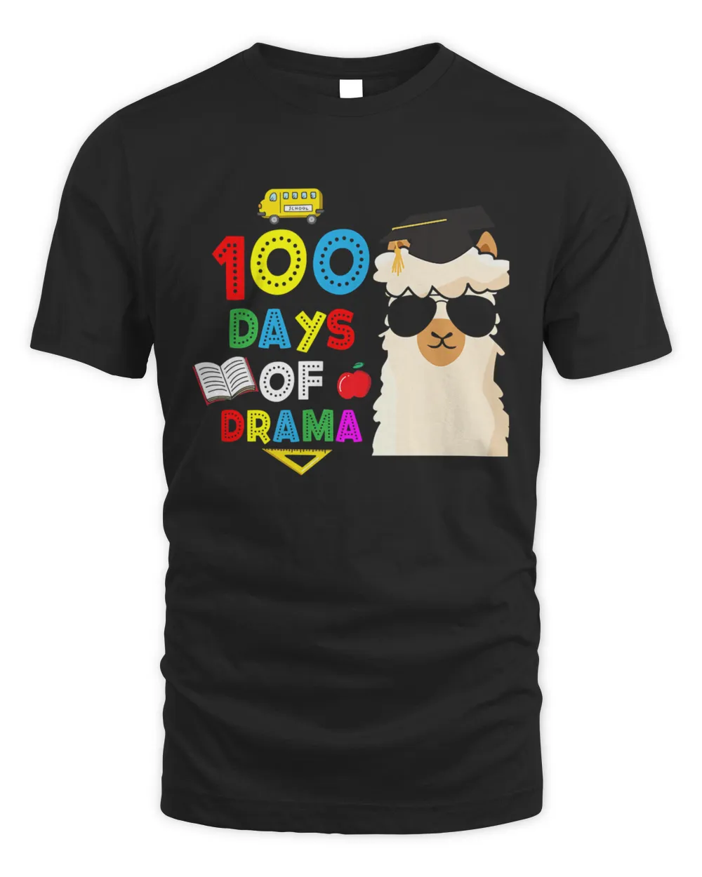 100 Days Of Drama Graduating Llama Back To School Premium TShirt5488 T-Shirt