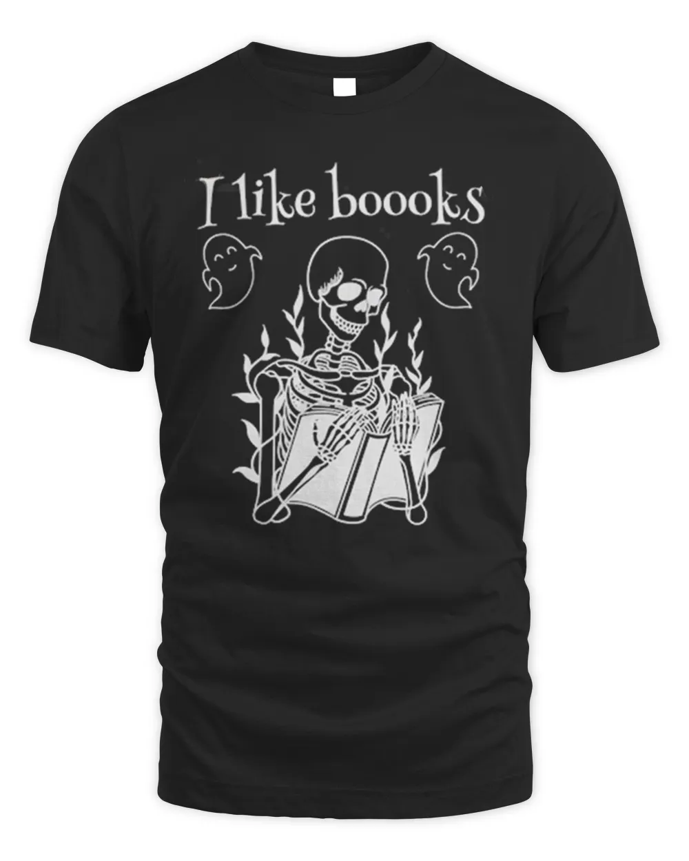 I like Boooks skeleton reading book Halloween Tee Shirt