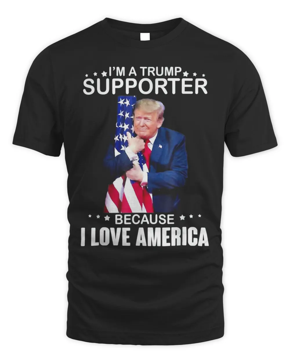 Donald Trump I’m A Trump Supporter Because I Love America Tee Shirt