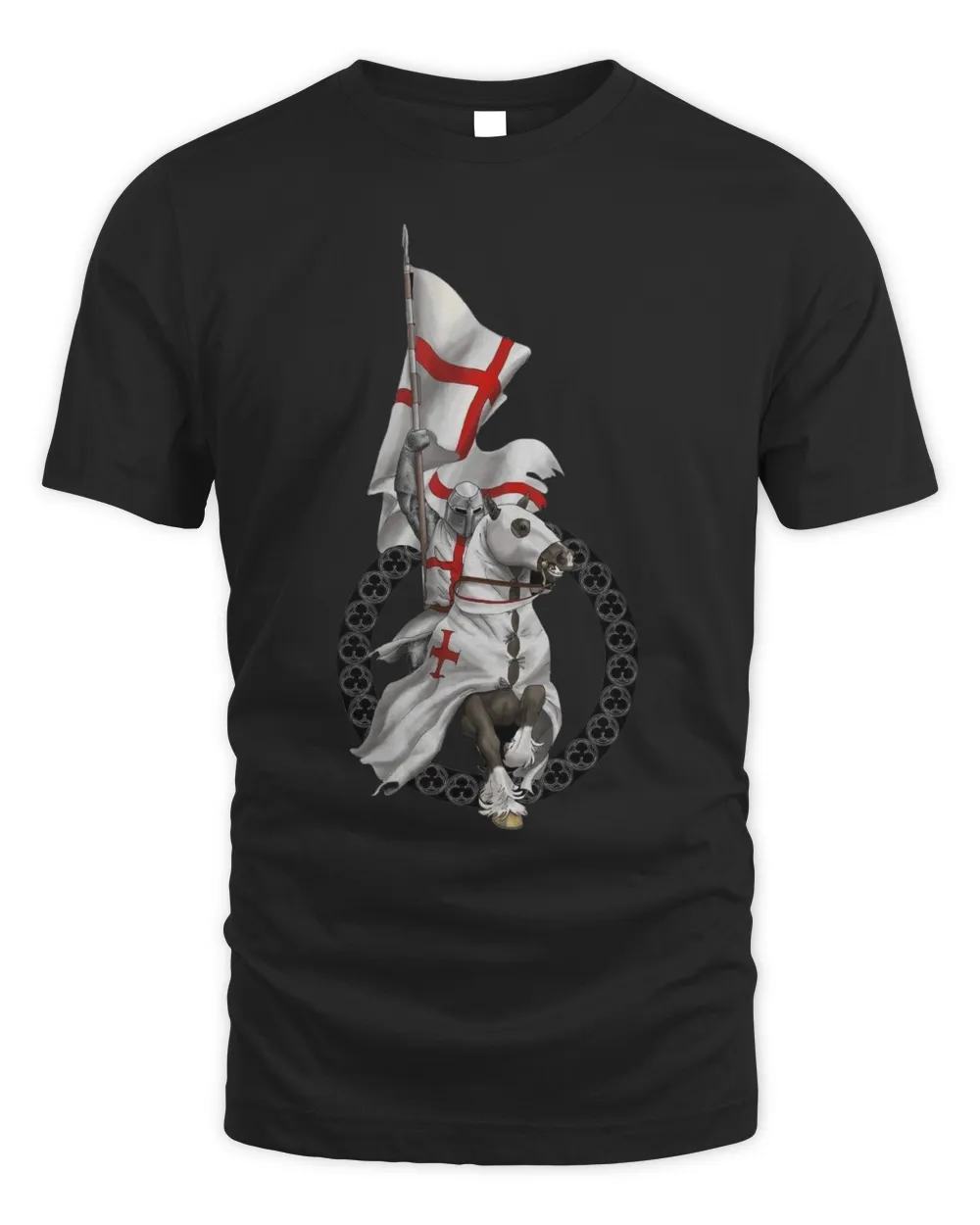 Knights Templar T Shirt - The Crusader - Knights Templar Store Unisex Standard T-Shirt black s