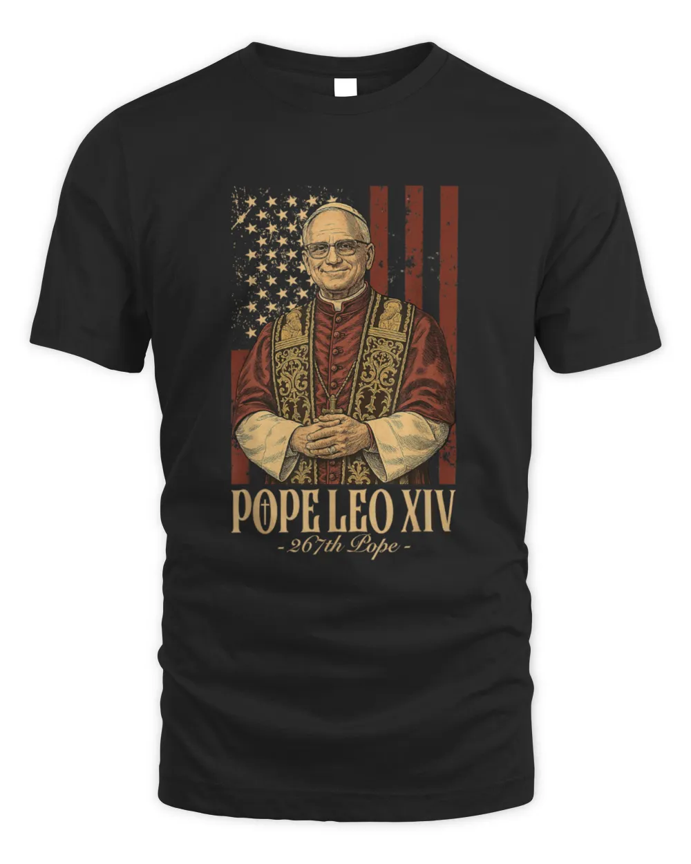 Pope Leo XIV Unisex Standard T-Shirt black s