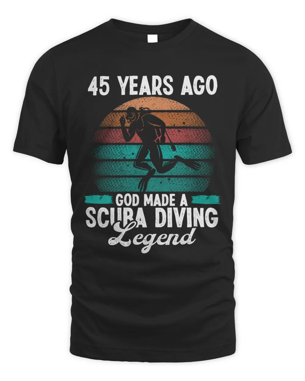 45 Years Old Scuba Diving Diver 45 Birthday17996 T-Shirt