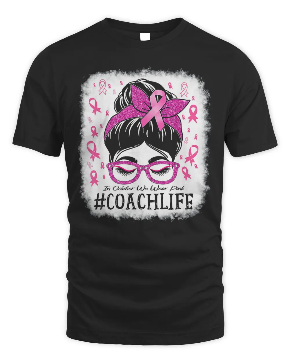 Coach In October We Wear Pink Women Breast Cancer Awareness T-Shirt