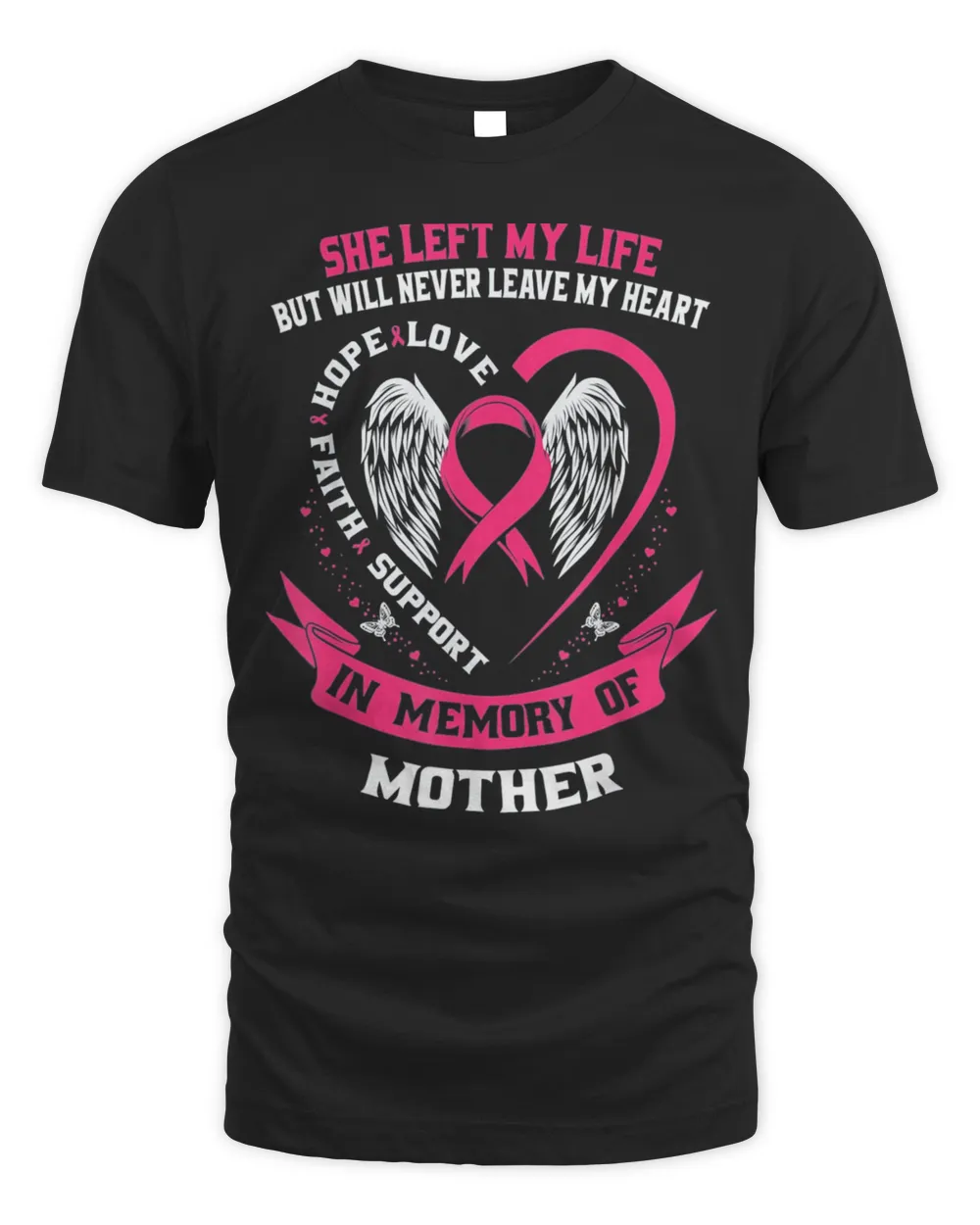 Mother In Memory Of My Mom Breast Cancer Awareness Memorial T-Shirt