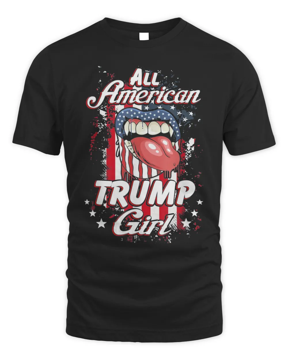 All American Trump Girl 2024 Election Campaign Flag Shirt