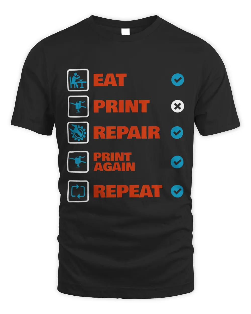 3D Printing Printer Nerd Geek Funny 3D Printer Print Humor T-Shirt (1)