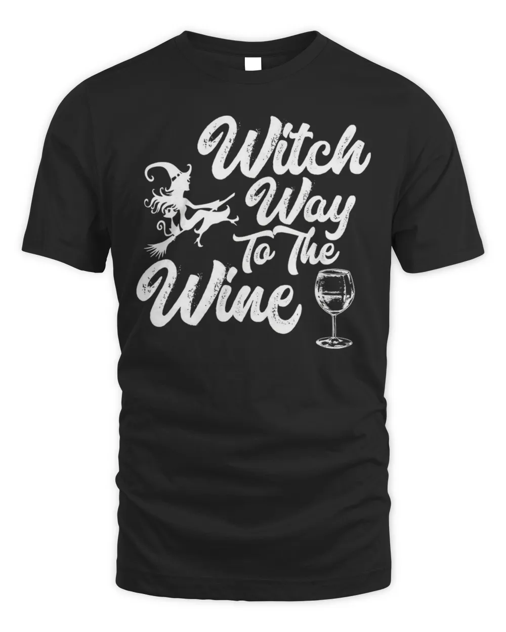 Witch Way to The Wine Halloween Wine Lovers Witch Pun Shirt