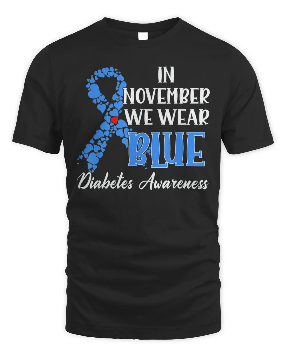 In November We Wear Blue Diabetes awareness Shirt