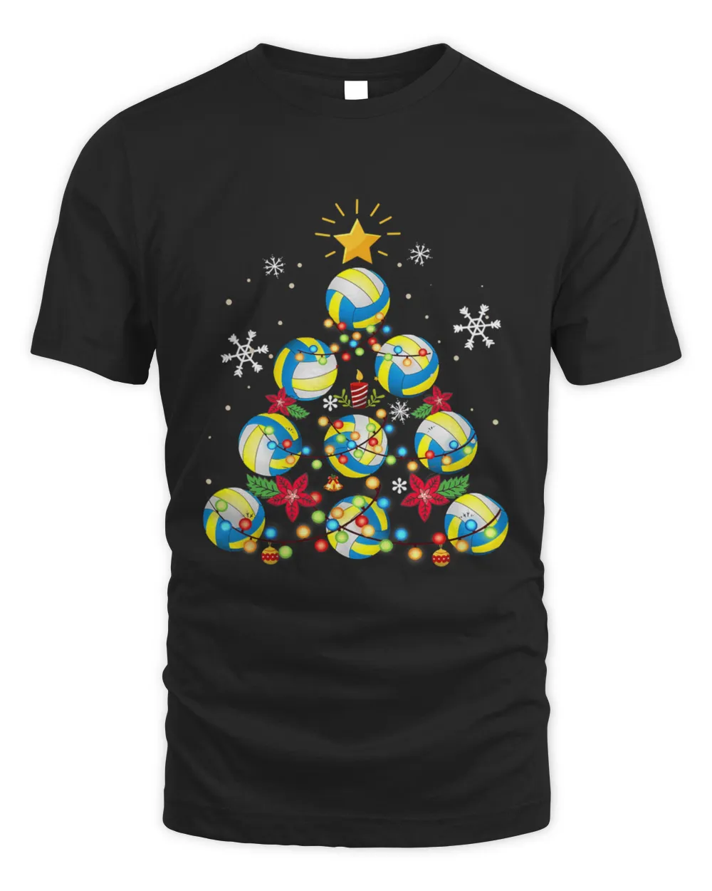 Volleyball Christmas Tree  T-Shirt