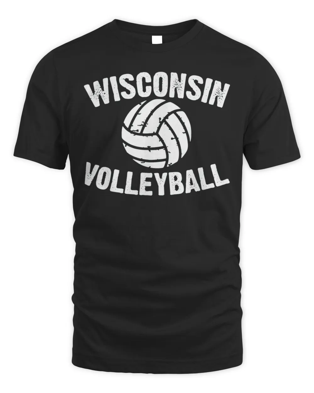 Wisconsin Volleyball Classic Style Vintage Distressed T-Shirt