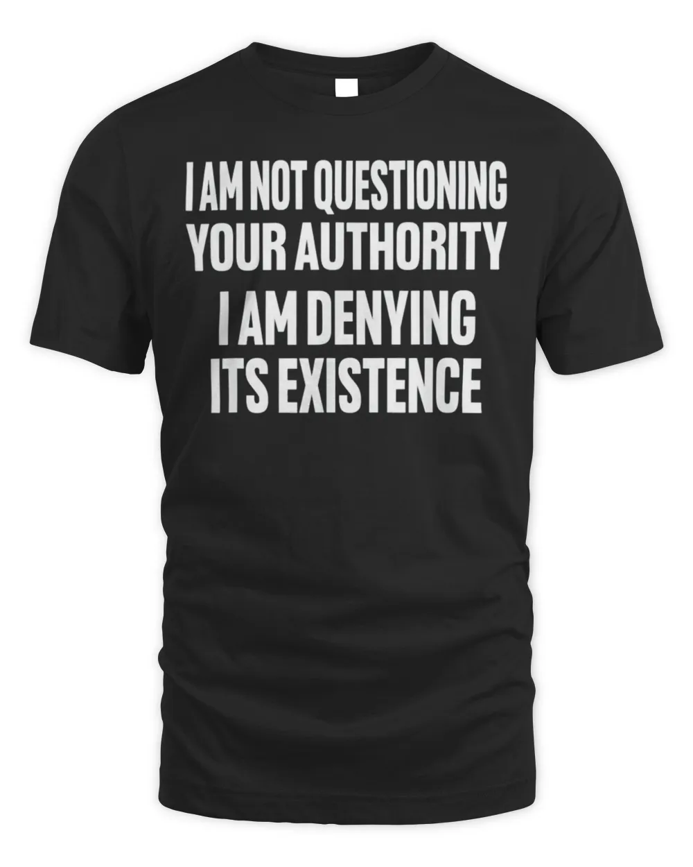 I Am Not Questioning Your Authority I Am Denying Shirt