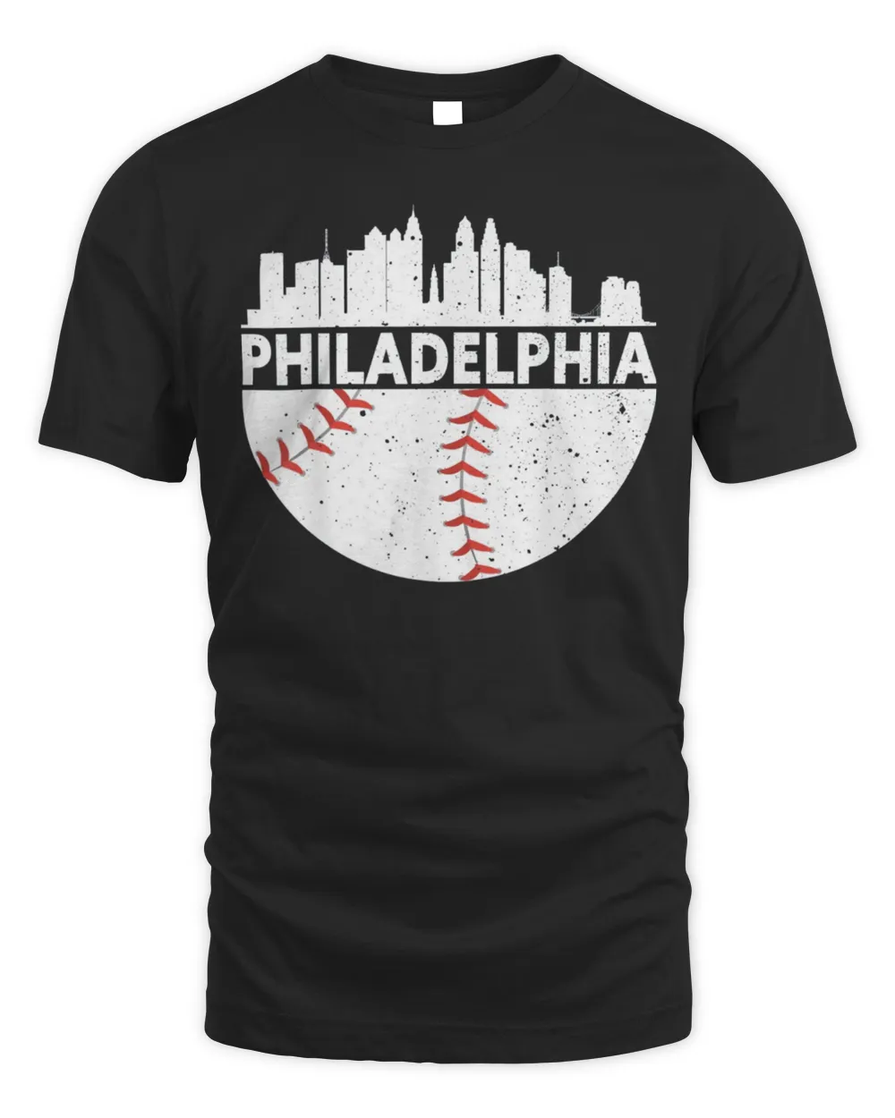 Vintage Philadelphia Skyline Baseball Retro Philly Cityscap Shirt